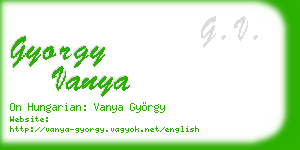 gyorgy vanya business card